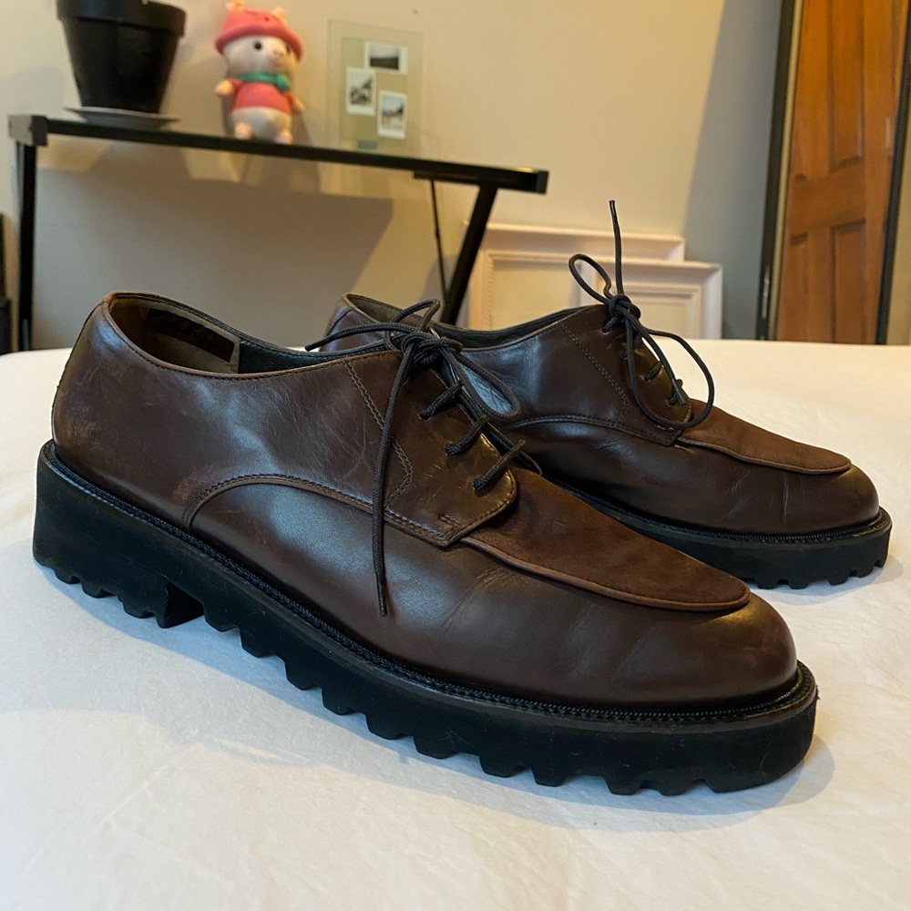 Paul Green Munchen  suede + leather lace up loafers